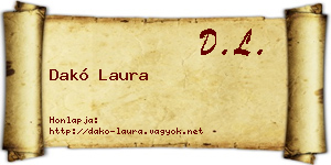 Dakó Laura névjegykártya
